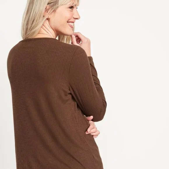 Cocoa Brown V Neck Shirt - Picture 5 of 8